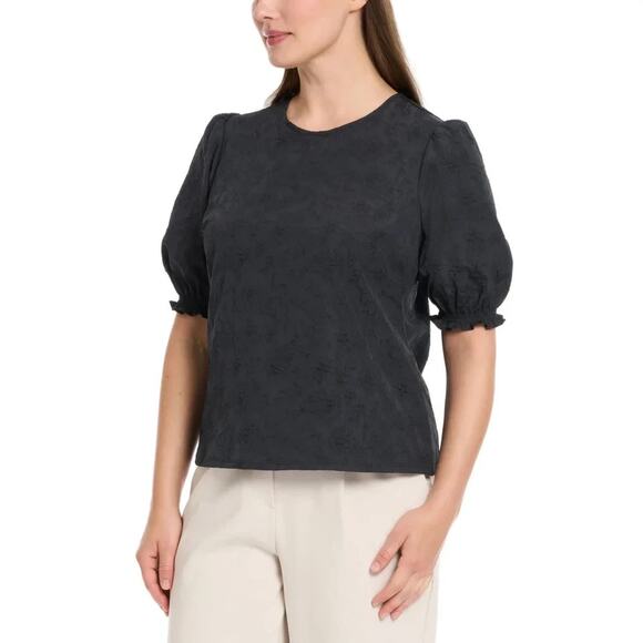 Ted Baker Women's Short Sleeve Blouse, Black, M - Picture 2 of 3